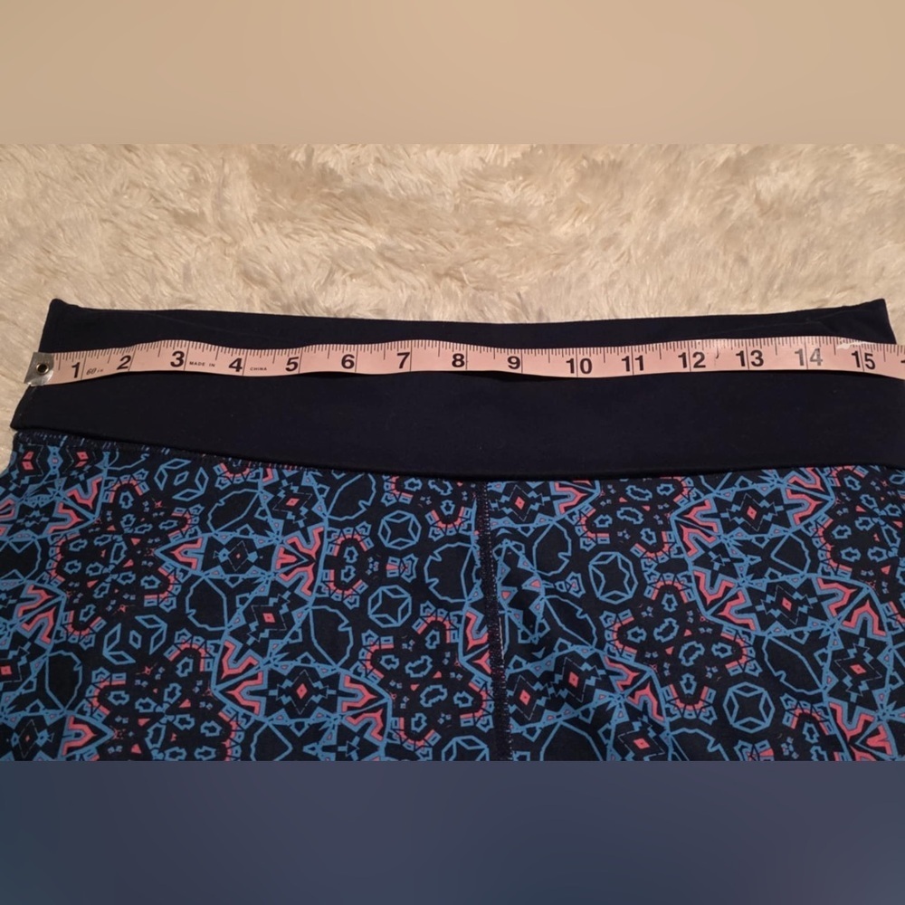 Fabletics Women’s Size Patterned Blue Leggings Euc - image 5